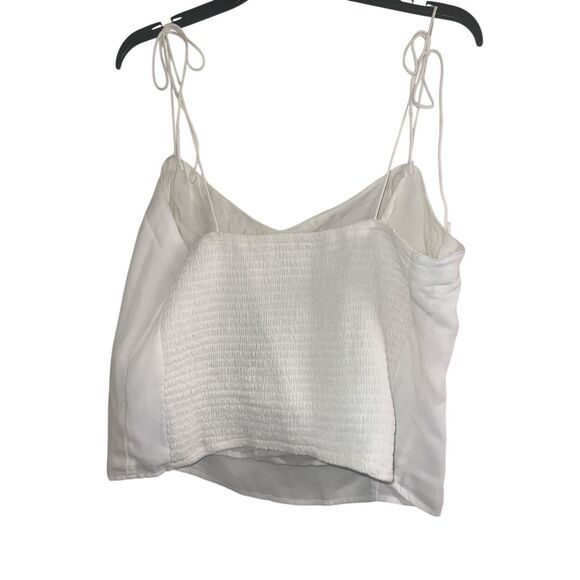 ✨Abercrombie & Fitch White Tie Strap V-Neck Sz Large Cami Top✨ - Picture 10 of 13